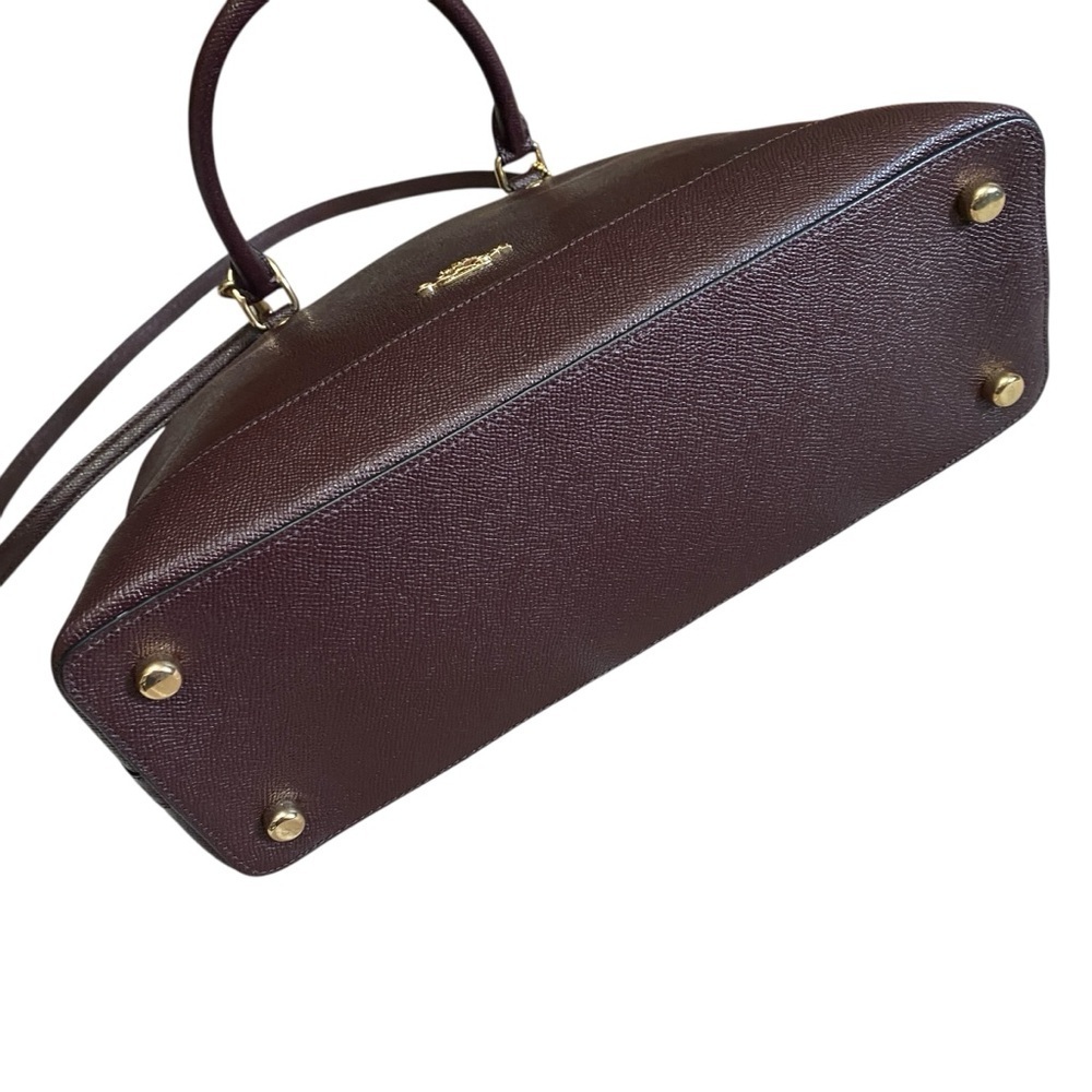 Coach Dark Brown Leather Sierra Satchel Crossbody Bag - Picture 3 of 8